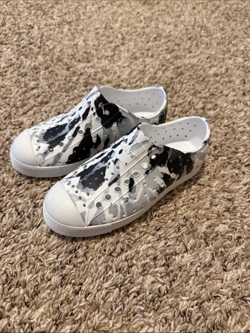 Native Shoes Kids Black & White Slip-On Sneakers